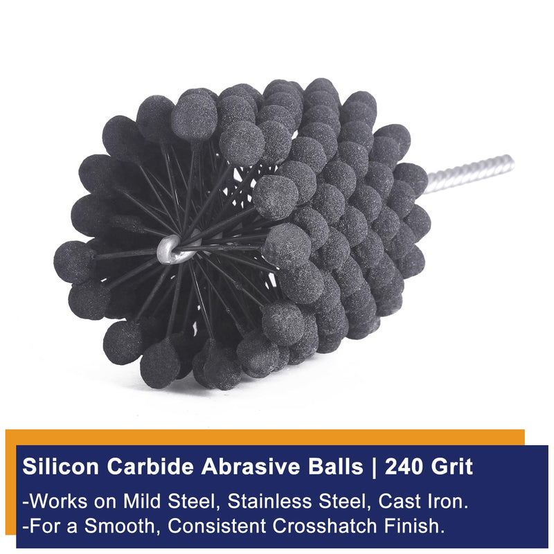 Garhgi 3 Inch (76.2mm) Cylinder Hone Tool Brush with 240 Grit SC Balls | For Hydraulics Automotive Motorcycle Engine Brake Rotors Piston Rings Cam Bearings Crosshatching Deglazing Deburring 3.000"(76.2mm)