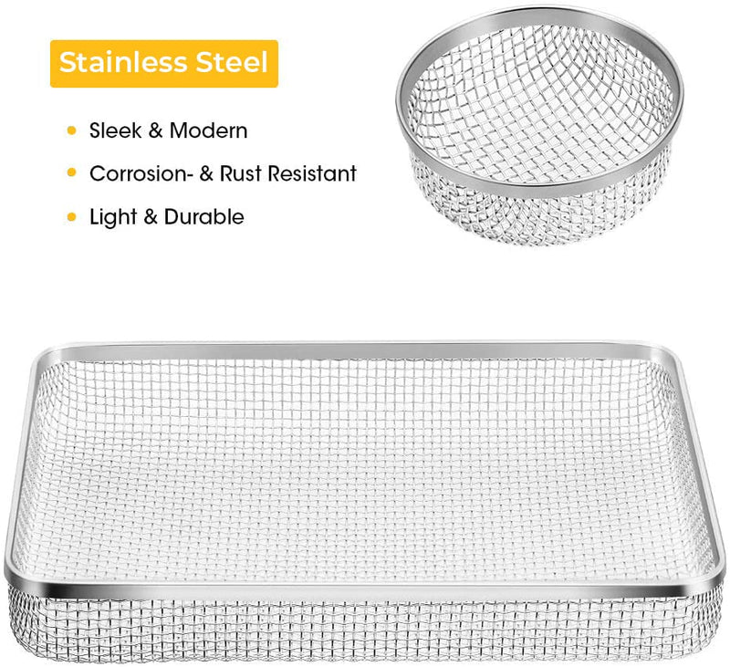 BougeRV RV Flying Insect Screen RV Furnace Vent Cover RV Bug Screen Covers Water Heater Screen Stainless Steel Mesh for RVs/Campers/Trailers (3Pack)… 1 Rectangle + 2 Circles