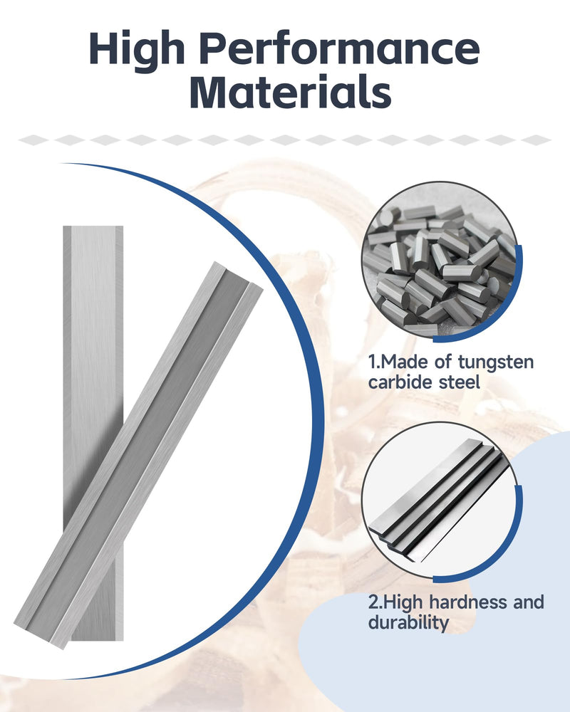 2.5" Carbide Paint Scraper Blades, Double-Edged Reversible Replacement Tungsten Steel Blades, Fit for 2.5in scraper, for Removing Paint, Wood, Glue and Grout - 2pcs 2.5"