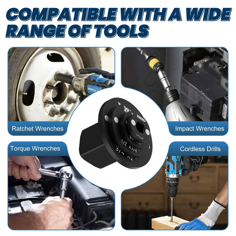 [AUSTRALIA] - Low Profile Impact Socket Adapter Set, Drive Ratchet Adapter Set 1" to 3/4", 3/4" to 1/2", 1/2" to 3/8", 3/8" to 1/4" Magnetic Design, Works with Sockets/Wrenches/Cordless Drills 4PCS