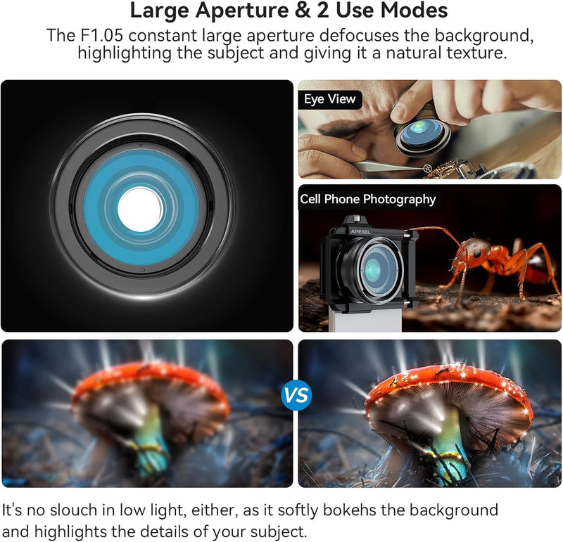 Macro Lens Kit for Smartphone, 10-20X Micro Phone Lens with Universal Lens Clip, HD Magnifier Photography Lens for iPhone Android Phone (Fits for Almost All Phone), Phone Macro Lens Attachment 10X-20X