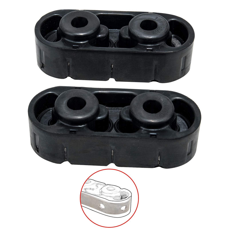 Insulators Exhaust Muffler Hangers 15092802 Compatible with 1999-2018 Silverado Sierra 1500, 2000-2018 Yukon/Tahoe, Built-in Iron Frame Hanger