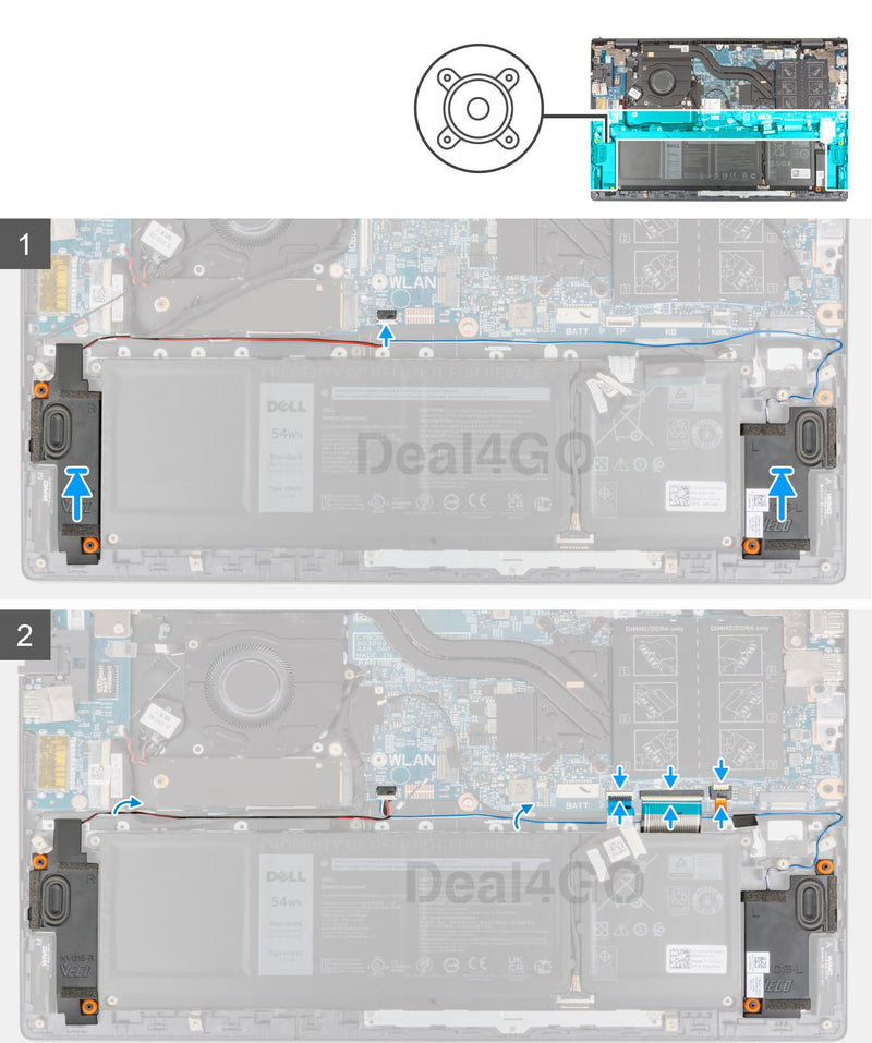 Deal4GO Internal Speaker Assembly TYRXP 0TYRXP Replacement for Dell Inspiron 15 5510 5515 5518 Vostro 5510 5515 Laptop