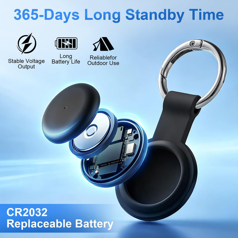 Undetectable GPS Tracker for Vehicles, Real-Time Tracking, No Monthly Fee | No Sim Card, Reliable Performance, Works With IOS & Android, Mini Hidden Magnetic Tracking For Elder, Luggage, Pet, Keychains Black