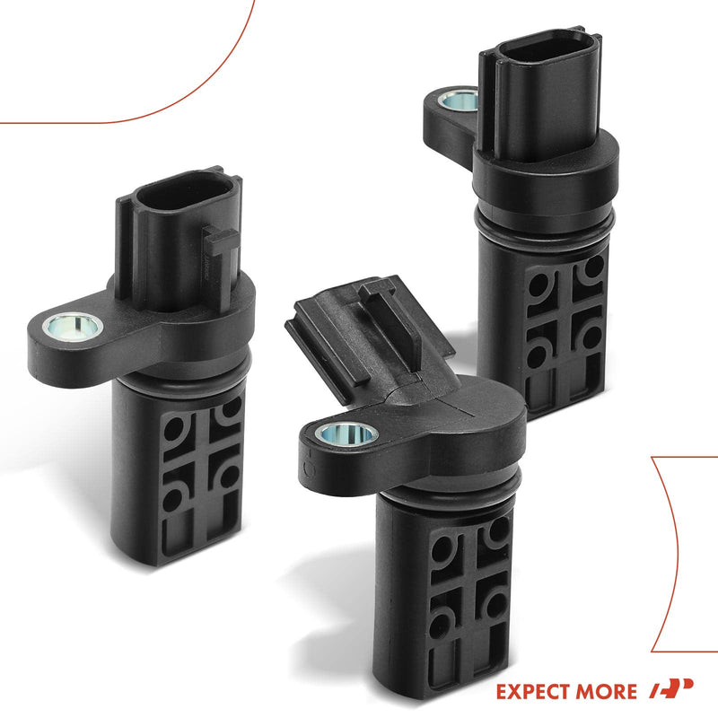 A-Premium Camshaft Crankshaft Position Sensor Compatible with Nissan & Infiniti Vehicles - 3.5L V6 - Altima, Maxima, 350Z, Murano, Quest, FX35, G35, M35 - Set of 3