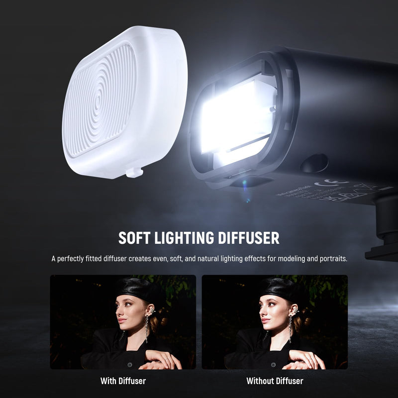 NEEWER Basics Mini Camera Flash, 5600K Fill Light with LCD Display, Compatible with Canon Fujifilm Sony Nikon DSLR Digital Standard Hot Shoe Cameras for Studio Photography Photoshoots Lighting, N12