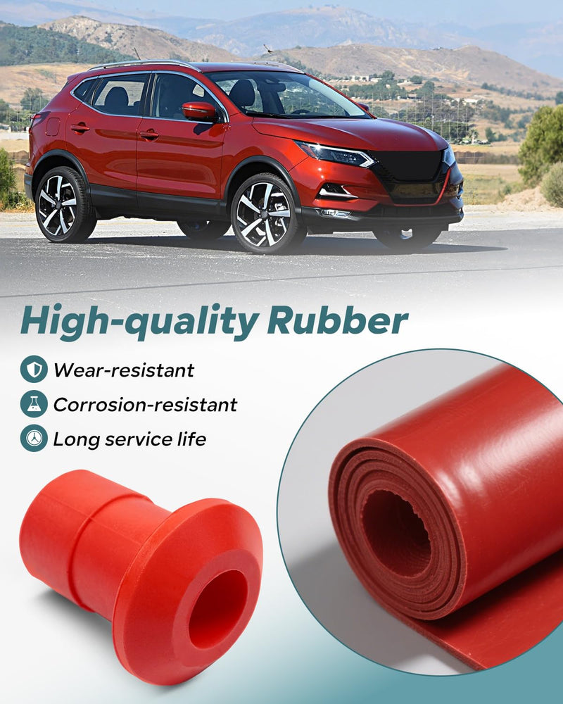 54466-JD000 Front & Rear Engine Cradle Bushing Kit Fit for Nissan Rogue 2008-2020 Replace 54467-BR00A, 4 Pcs Polyurethane Subframe Bushing