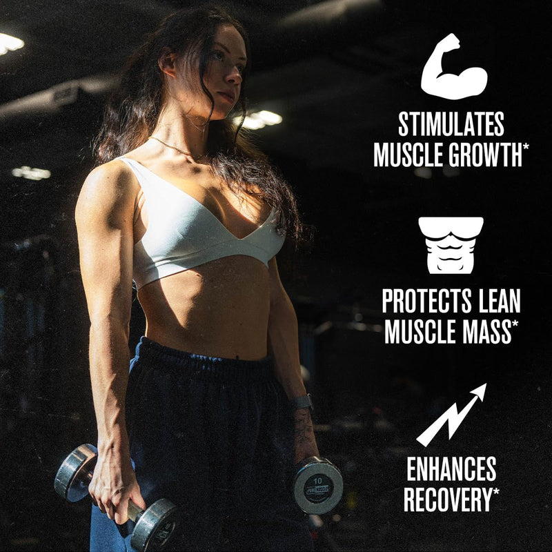 Jacked Factory HMB + Leucine Capsules - L-Leucine 2g, HMB 1g - Stimulate Muscle Growth, Protect Lean Muscle Mass, and Improve Athletic Performance - 180 Capsules 180 Count (Pack of 1)