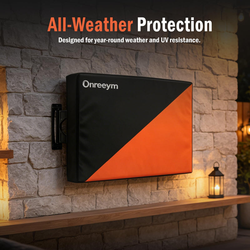 Oreenym Waterproof Outdoor TV Cover for 42-45in Flat Screen Television | Heavy Duty 600D Oxford, All-Weather Protection, UV Resistant & Dustproof, Full Coverage & Universal Fit 42 - 45in