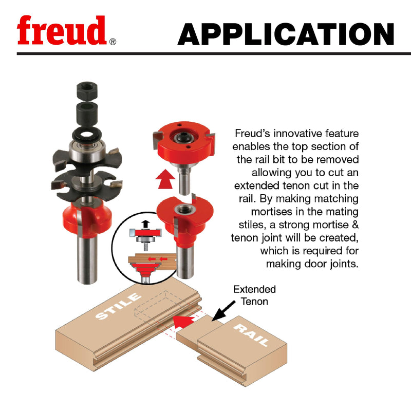 Freud 54-760: Glass/Screen Door Add-on Cutter for Premier Adjustable Rail & Stile Bit