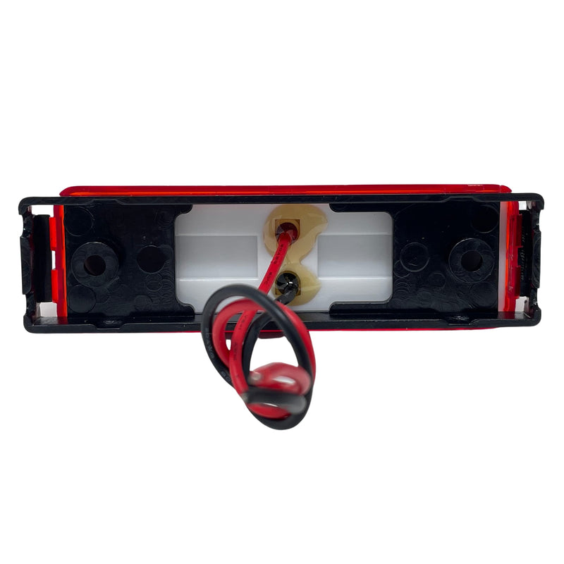  [AUSTRALIA] - [4"x1" Red Thin line Trailer Led Side Marker and Clearance Lights 4 LED with Reflectors Submersible Sealed 12V Surface Mount for Truck Trailer Boats, Rectangular (10x Red) 10x Red