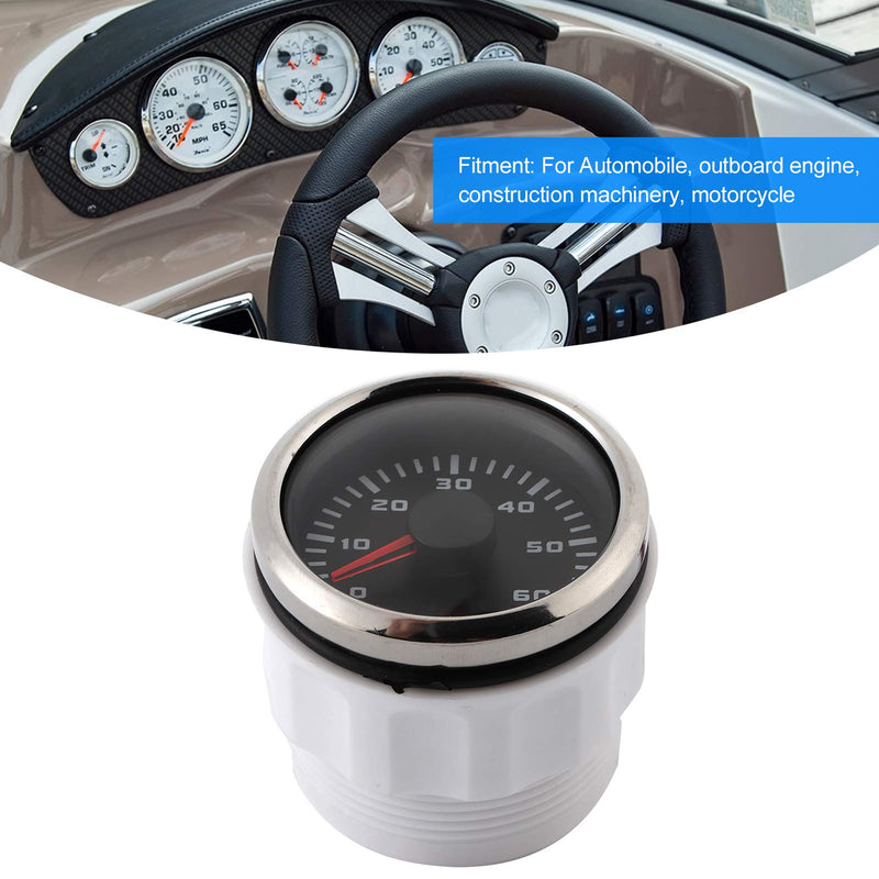 Digital Tachometer, 52mm/2in LCD Display, 6000RPM, Universal Speedometer for Auto, Motorcycle, Outboard Engine, Construction Machinery