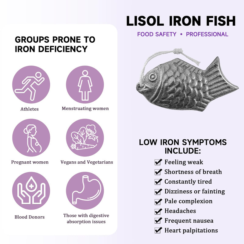 Iron Fish 2 Pack, Add Natural Sources of Iron to Food and Water, Effective and Safe Cooking Tool, Reduce The Risk of Deficiency for Vegans, Athletes, Pregnant Women