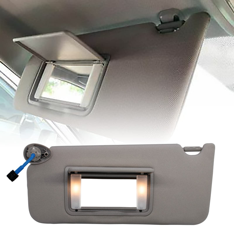 NHILES Left Driver Side Sun Visor Compatible with Honda Accord 2008 2009 2010 2011 2012 2013 2014 2015 2016 2017 with Light Replaces # 83280-TA5-A51ZA (Grey) Gray(Left Driver Side)