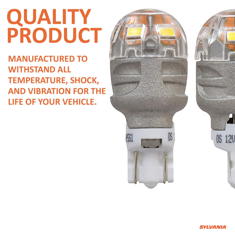 SYLVANIA - 921 T-16 W16W ZEVO LED White Bulb - Bright LED Bulb, Ideal for Interior Lighting - Map, Dome, Trunk, Cargo and License Plate (Contains 2 Bulbs)