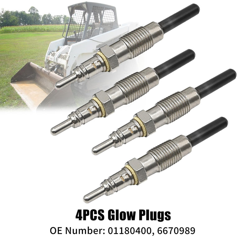 4 Pcs 01180400 6670989 Glow Plug Replacement for Deutz Engine 2011 1011, Replacement for Bobcat 863 873 864
