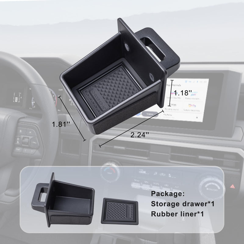JKCOVER Storage Drawer Tray Compatible with Toyota Tacoma 2024 2025 and 2025 Toyota 4Runner Accessories Center Console Organizer Wheel Cubicle Extra Storage (Patent Design)