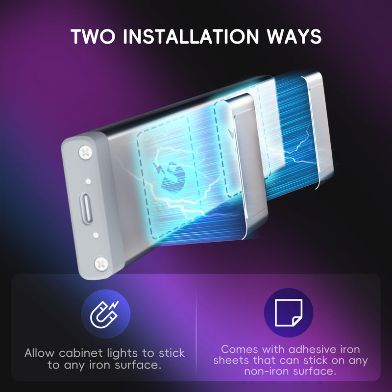 Under Cabinet Lights with Charging Station, 24LED Dimmable Rechargeable Motion Sensor Light Indoor with 15 Color Temperatures, Magnetic RGB Stick-Anywhere Closet Light for Stair Kitchen (3) 3 Pack with Charge Station