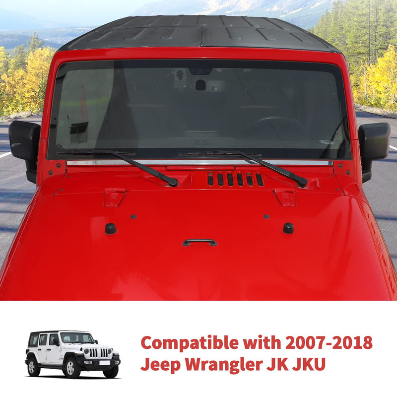 Hood Vent Cover Cowl Panel Vent Cover Trim, ABS Exterior Accessories Compatible with 2007-2018 Jeep Wrangler JK JKU 2/4-Door(Red) Red