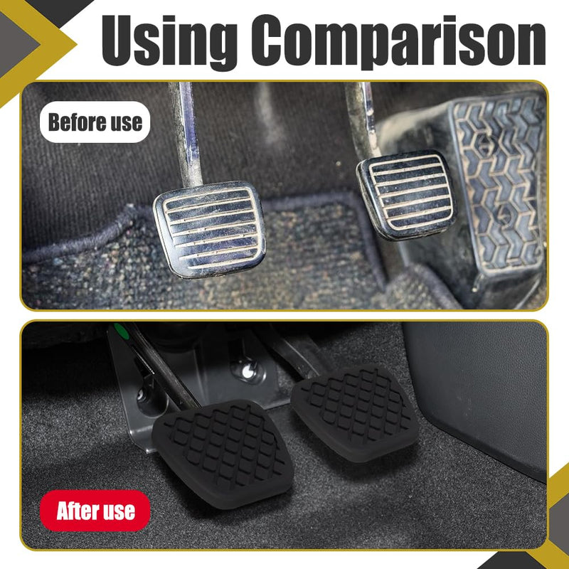2PCS Rubber Brake Clutch Pedal Pad Cover, Car Pedal Covers, Non-Slip Break Pedal Covers Replacement 46545-SA5-000 46545SA5000, Car Rubber Clutch Cover Pads Compatible with Accord Civic CRX CRV