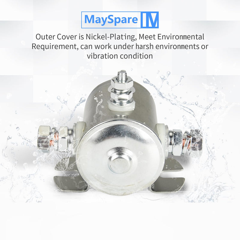 MaySpare Max Transient 200A Trombetta 12V Solenoid Relay 3 Terminal Heavy Duty Winch Marine 24106 SPST 12 Volt Solenoid 3-Terminal