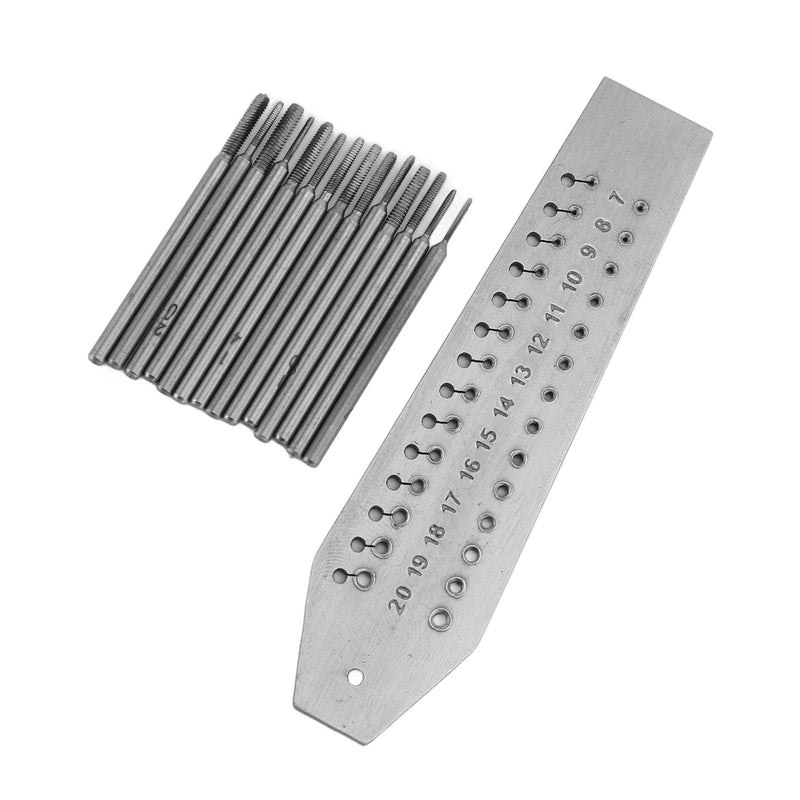 14pcs Tap and Die Set Jewellers Miniature Thread Tool Kit for Jewelry Making Watch Repair