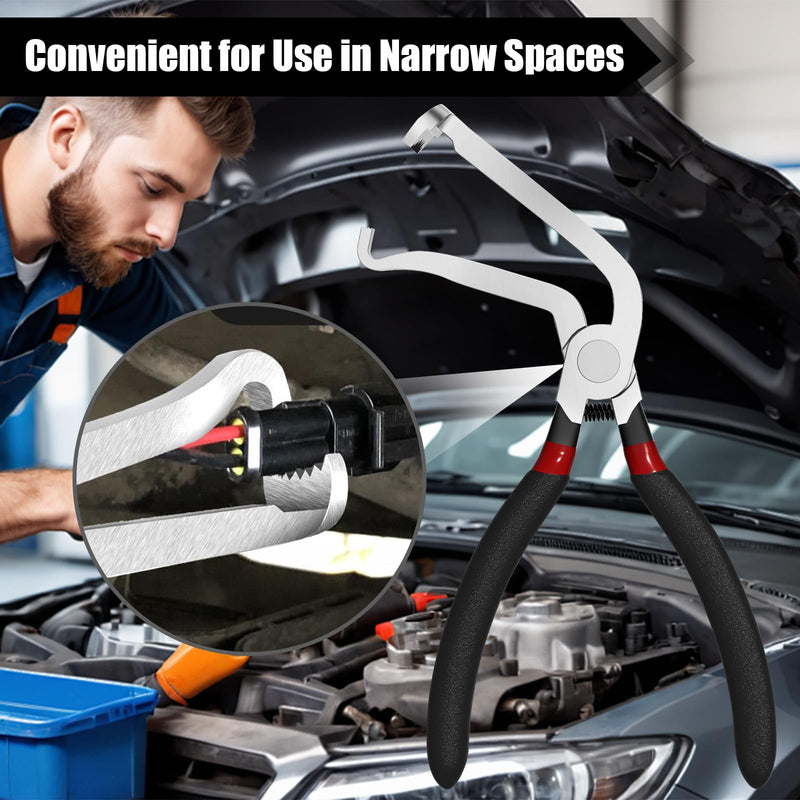 Electrical Disconnect Pliers, 37960 & 37980 Electric Disconnect Plier, 60 Degree Curved Jaw & Straight Automotive Tools for Connector Push Plugs Fuel Line Removal Car Repair Straight & 60° Pliers