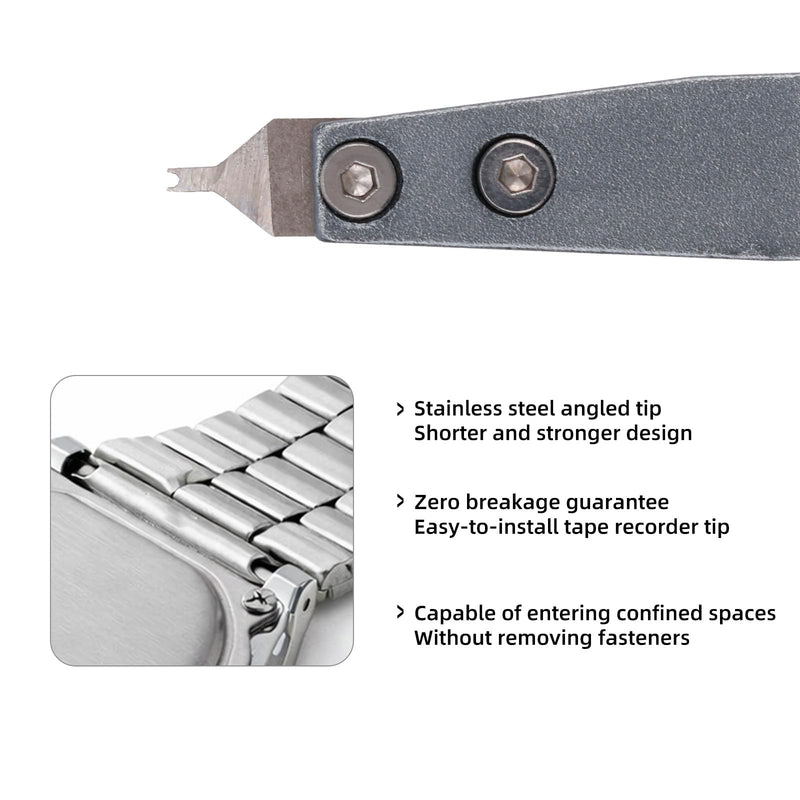 Watch Spring Bar Tweezers, Alloy Steel Y-Shaped Spring Bar Repair Tool Accessories with Screw for Watch Strap Band Replacing & Bracelet Link Chain Length Adjusting