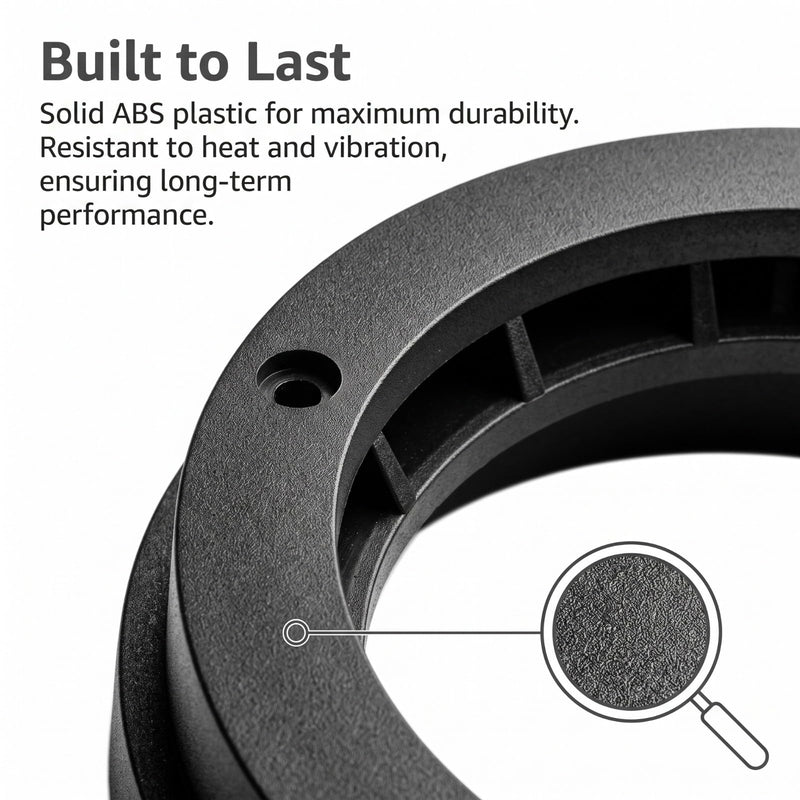 2 PCS 6 inch Car Door Speaker Mounting Ring Spacer Adapter, Speaker Spacer 6 Inch Adaptor Ring Mounting, Bracket Plastic Car Stereo Speakers Spacer, Universal for Cars/Trucks/SUVs 2 PCS 6"