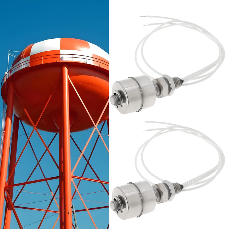 Create idea 2pcs 45mm Liquid Water Level Float Switch Control Sensor Stainless Steel Float Switch Automatic Liquid Level Sensor for Water Tank Household Water Tower