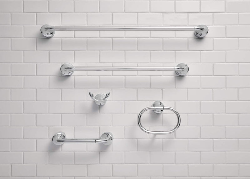 Moen MY3724CH Idora 24-inch Single Towel Bar, Chrome 24" Towel Bar