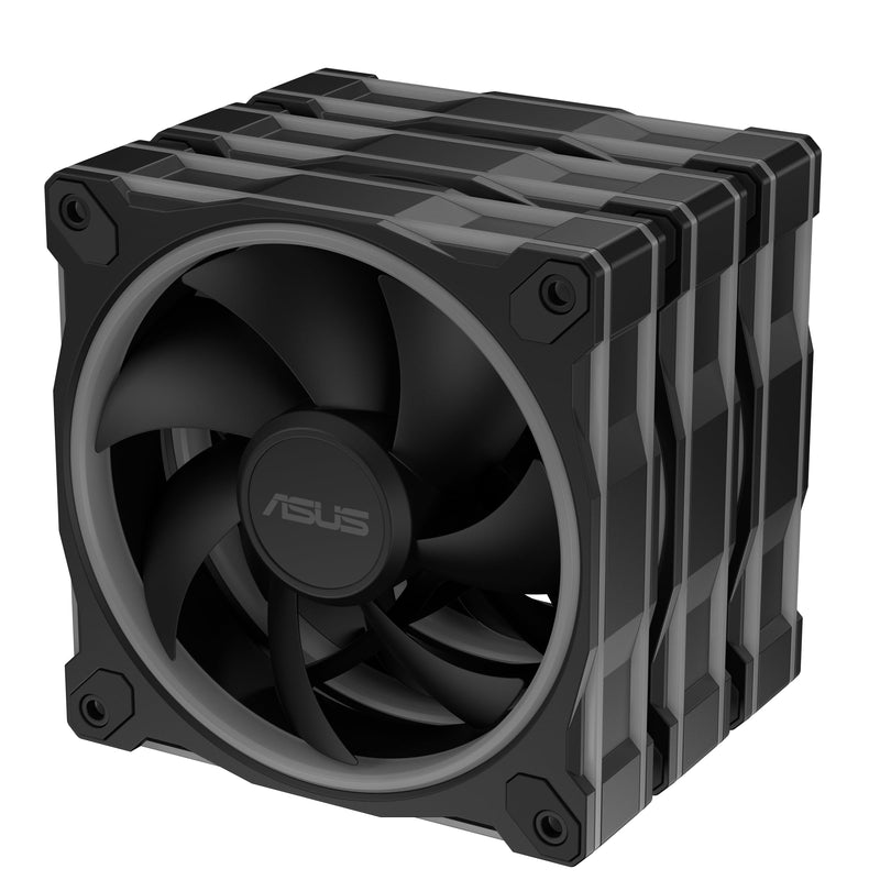 ASUS Prime MR120 ARGB Fan Black Triple Pack, 28mm Extra-Thick Frame, Quiet, high-Performance Cooling with PWM, 20 ARGB LEDs with Dual-Sided Frame Lighting, Aura Sync, 2 Year Warranty 3 Pack MR120 ARGB|Black
