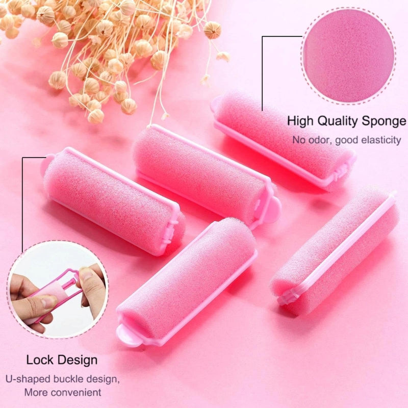 28 Pcs Soft Sponge Hair Rollers, Foam Hair Curlers, Rollers for Hairs Curling, Roller Foam Styling Hairs for Women & Girls, Curler Home DIY Curling Tool for Effortless Waves & Curls, No Heat Damage
