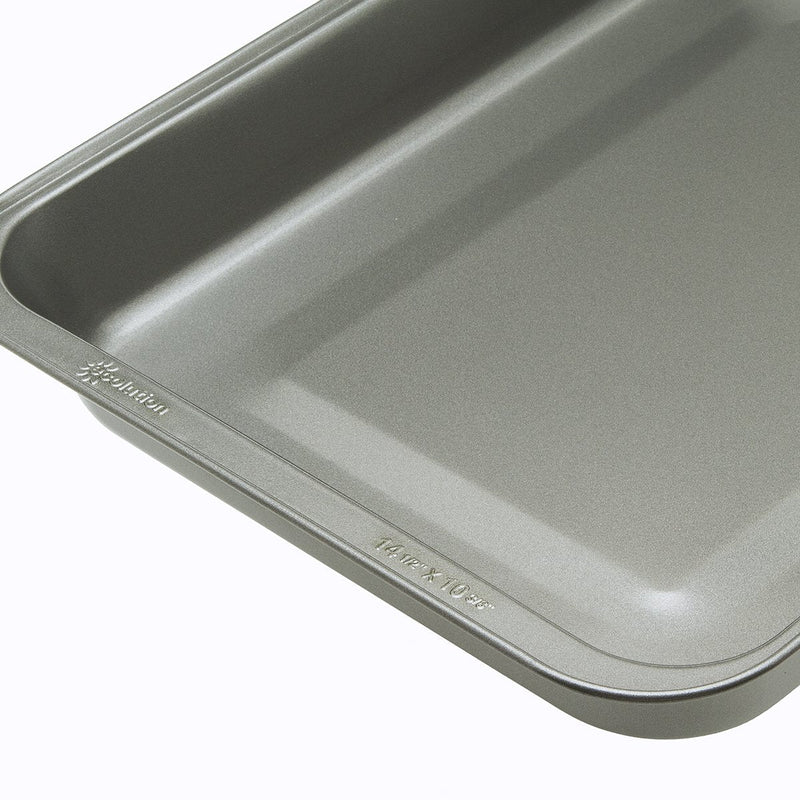 Ecolution Bakeins Lasagna and Roasting Pan – PFOA, BPA, and PTFE Free Non-Stick Coating – Heavy Duty Carbon Steel – Dishwasher Safe – Gray – 14.5” x 10.375” x 1.9375”