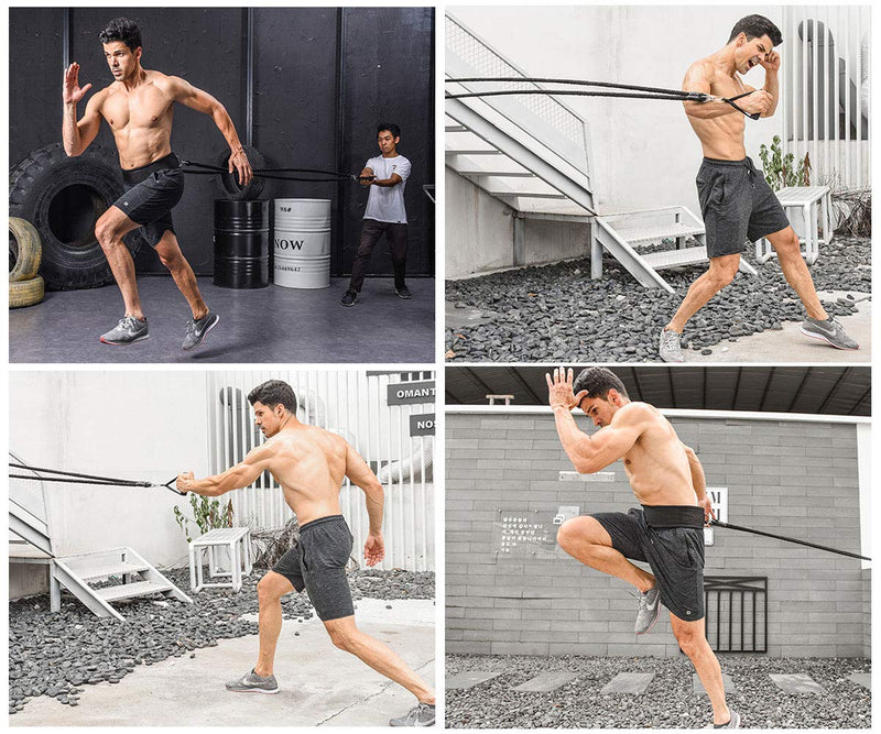 YNXing Resistance Training Rope Explosive Force Bounce Physical Training Resistance Rope Improving Speed, Stamina and Strength 6.6ft Elastic rope