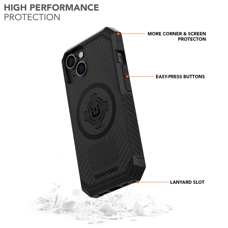 Rokform - iPhone 14 Rugged Case + Super Grip Vent Mount for Car, Truck, or Van