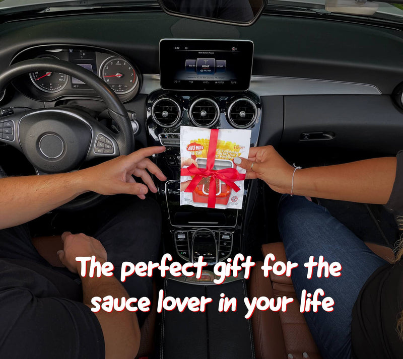 Saucemoto Dip Clip | An in-car sauce holder for ketchup and dipping sauces. As seen on Shark Tank (2 Pack, Black) 2 Pack