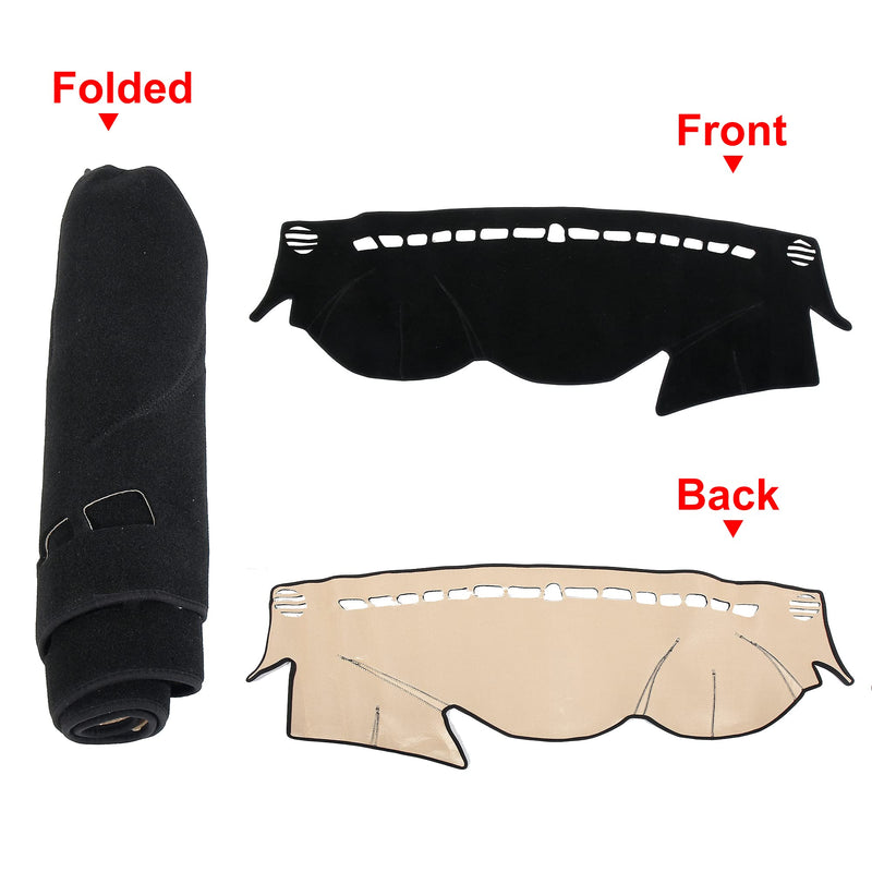 X AUTOHAUX Car Dashboard Cover for Hyundai Sonata 2011 2012 2013 2014 Nonslip Dash Carpet Dash Guard Black