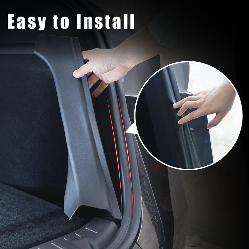 2Pcs Rear Trunk Side Protector for Tesla Model Y Juniper 2025-2026 - TPE Anti-Scratch Cover, Precision Fit, No Tools Installation, Model Y Juniper Interior Accessories 2025 Model Y 2025-2026