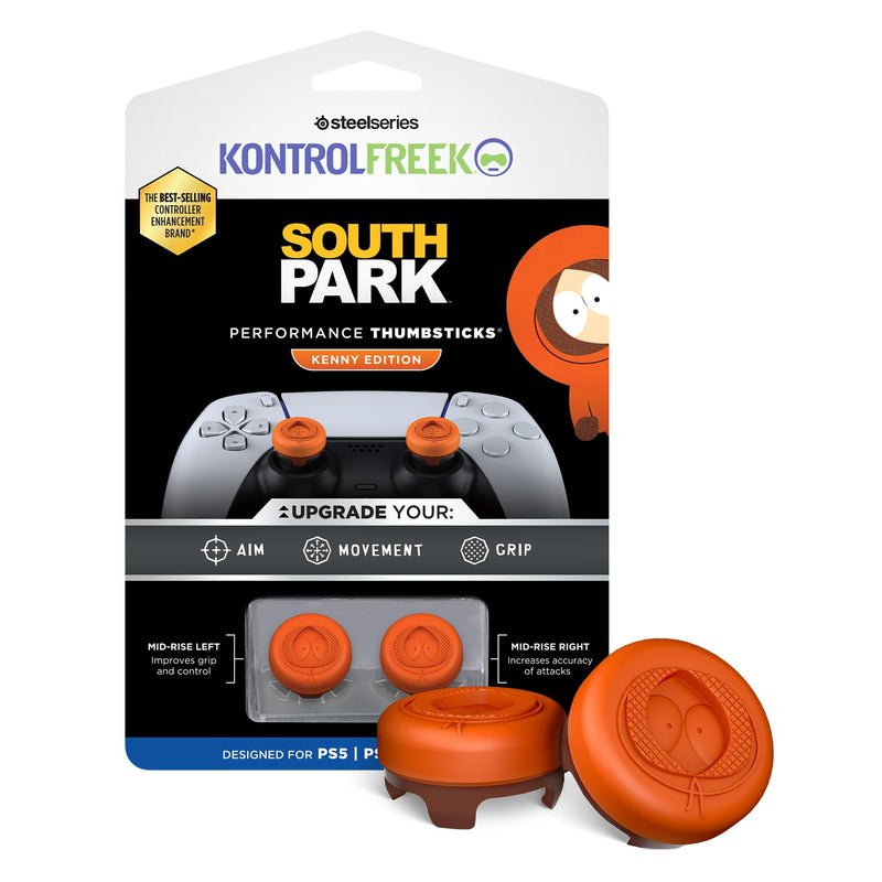 KontrolFreek South Park: Kenny Edition Performance Thumbsticks for Playstation 4 (PS4) and Playstation 5 (PS5) Controller | Mid-Rise, Concave | Orange