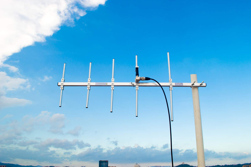 HYS UHF Yagi Portable Installation Outdoor Antenna Base Stations 9dBi UHF 70cm/UHF 400-470 MHz 5 Elements Antennas for Motorolar Yaesu Kenwood HYT Vertex Icom UHF Mobile Radios/Repeater