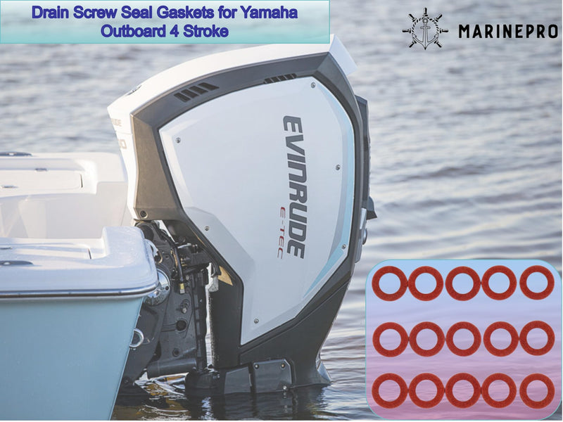 Drain Screw Seal Gaskets for Yamaha Outboard 4 Stroke，Outboard Lower Unit Seals Oil Drain Gaskets 90430-08021-00 90430-08003，Replacement Washer by KeeRoarin 90430-08801-00, 604-45342-00-00