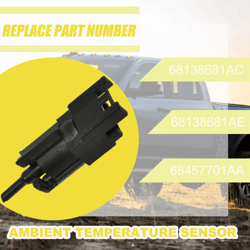 Ambient Temperature Sensor,Fit for 2013-2022 Dodge Ram 1500 2500 3500, Replaces 68457701AA 68138681AC 68138681AE
