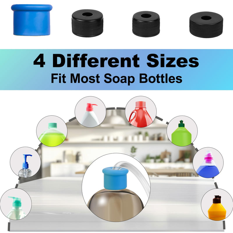 2-Pack Stainless Steel Soap Dispenser for Kitchen Sink, Built-in Kitchen soap Dispenser Kit with 47" Extension Tube, Check Valve,Multiple Sealing Plugs, No More Frequent Refills Brushed Nickel 2