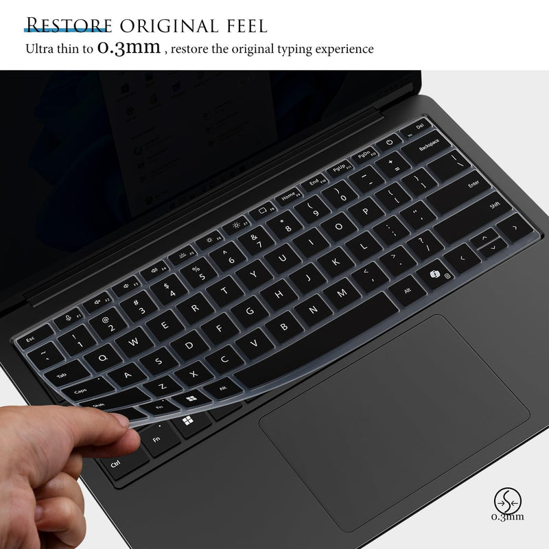 Keyboard Cover Compatible with Microsoft Surface Laptop 2026 2024 | for Microsoft Surface Laptop 8th 7th Edition Copilot+ PC, 13.8 inch & 15 inch, Keyboard Skin Protector, Black