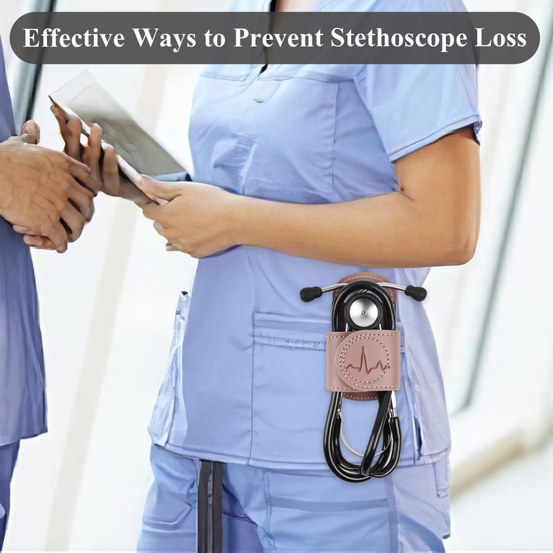 Stethoscope Holder Hip Clip.Night Shift Nurse Essentials Organizer,3M Littmann Stethoscope Belt Clip for Scrubs, Nursing Tools Holster Case,Teaching Stethoscope Holder &Accessories(1-Rose) 1-Rose 1 Pack