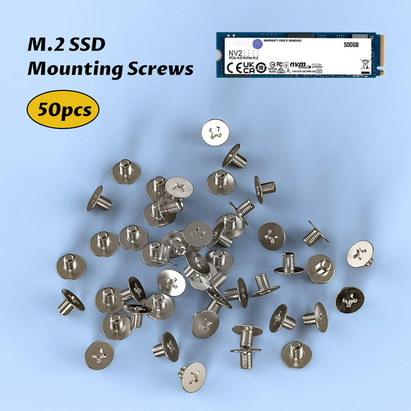 M.2 SSD Mounting Screws Kit,50PCS PCIE NVME M.2 Screws for M.2 NVME SSD Mounting M.2 SSD screws