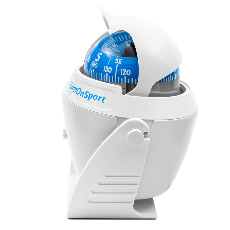 Boat Compass Dash Mount Flush - Boating Compass Dashboard Suction - Navigation Marine Compass Boats Surface Mount - Illuminated Dashboard Compass Ship - Electronic Sea Compass White