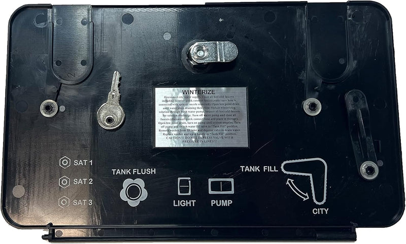 RV Cover - Docking Station Convenience Center Hatch Door Assembly - Black - FRV