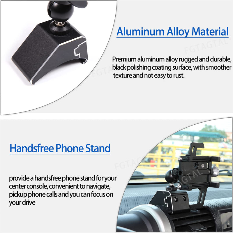 Car Phone Mount Compatible with Toyota FJ Cruiser 2007-2021, Center Console Air Outlet Cell Phone Holder, Handsfree Air Vent Phone Stand (Type H) Type H